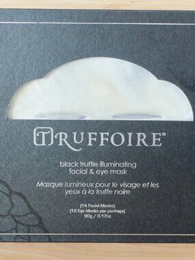 TRUFFOIRE BLACK TRUFFLE ILLUMINATING FACIAL &EYE MASK-14 FACE MASKS+12 EYE MASKS